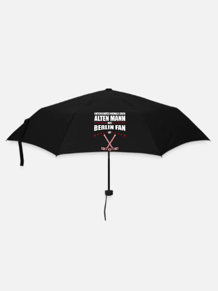 Alter Mann - Berlin Eishockey Fan | Retro - Regenschirm (klein) - Schwarz