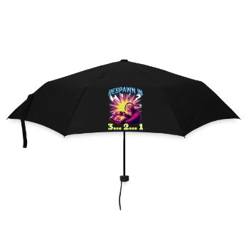 Funny Gaming Gamer Cat - Umbrella (small) - black - Front