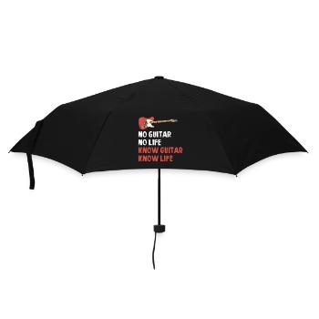 Gitarre Ist Leben Spruch Grafik - Regenschirm (klein) - Schwarz - Vorne