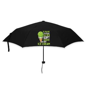 Soft-Eis-Wortspiel-Tee - Regenschirm (klein) - Schwarz - Vorne