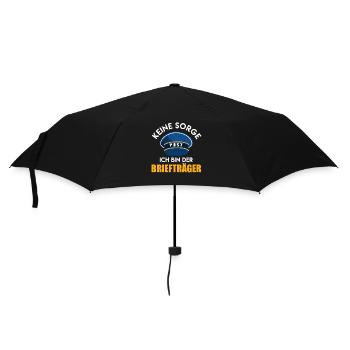 Briefträger KEINE SORGE ICH BIN DER BRIEFTRÄGER - Regenschirm (klein) - Schwarz - Vorne