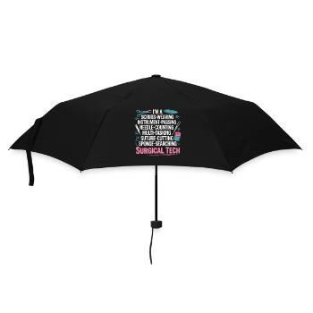 Surgical Tech Power Wortkunst - Regenschirm (klein) - Schwarz - Vorne