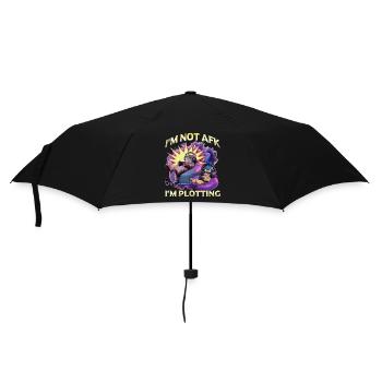 Funny Gaming Gamer Cat - Umbrella (small) - black - Front