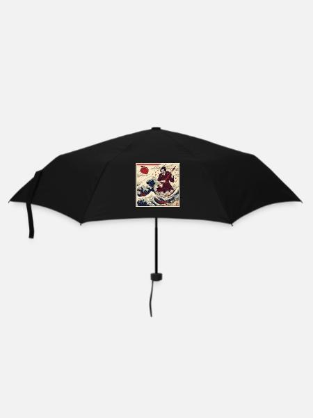 Samurai Lehrer F Noten Tsunami Welle - Regenschirm (klein) - Schwarz