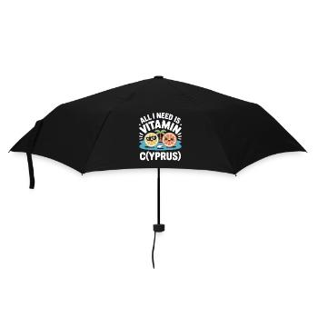 Cyprus All I Need Is Vitamin Cyprus Cyprus Flag - Umbrella (small) - black - Front