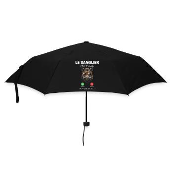 Boar Hunter Hunting Man Gift Humour Rifle Call - Umbrella (small) - black - Front