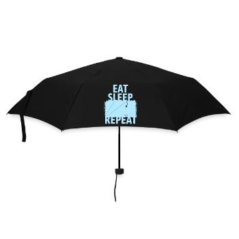 Ankerlift | Eat Sleep Lift Repeat | Skiing - Umbrella (small) - black - Front