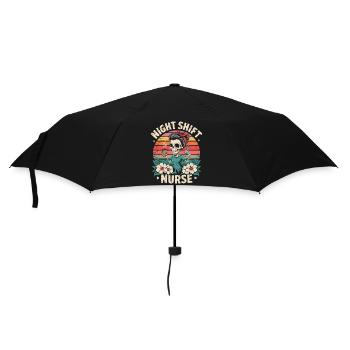 Night Shift Nurse Retro - Umbrella (small) - black - Front