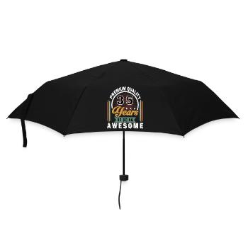 35 ans de badge rétro génial - Parapluie standard - noir - Devant