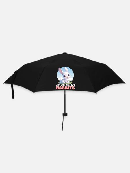 Hasen Hase - Regenschirm (klein) - Schwarz