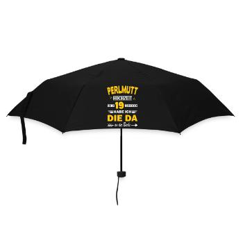 Mother of Pearl Wedding 19th Wedding Anniversary Husband - Umbrella (small) - black - Front