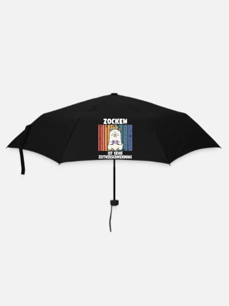 Lama zocken controller - Regenschirm (klein) - Schwarz