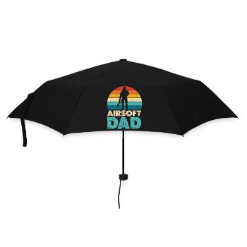 Airsoft Dad Retro Sunset Silhouette - Umbrella (small) - black - Front