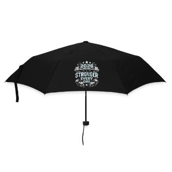Stronger every day | Sports | New Year's resolutions 2026 - Umbrella (small) - black - Front