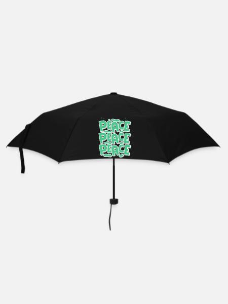 Peace - Regenschirm (klein) - Schwarz