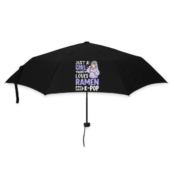 Juste une fille qui adore les ramen et la K-pop - Parapluie standard - noir - Devant
