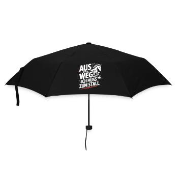 Riding out of the way to the stable horse girl horses - Umbrella (small) - black - Front