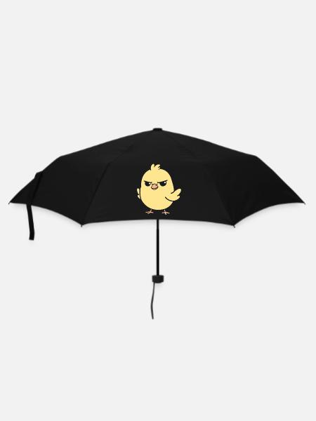 Gelbes, zähes Küken - Regenschirm (klein) - Schwarz