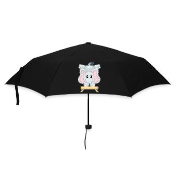 Elephant Workout Gymnastics Fitness - Umbrella (small) - black - Front