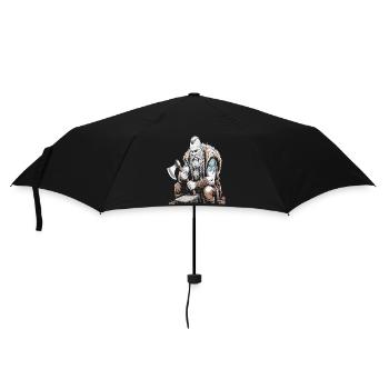 Légende viking viking marin Odin Raven Fighter - Parapluie standard - noir - Devant