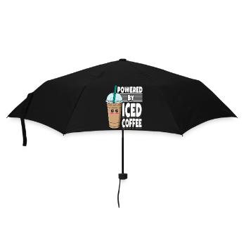 Graphique pastel de café glacé Kawaii mignon - Parapluie standard - noir - Devant