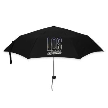 Los Angeles Skyline Schriftzug - Regenschirm (klein) - Schwarz - Vorne