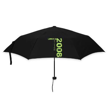 Limited Edition 2008 18th Birthday Gift - Umbrella (small) - black - Front
