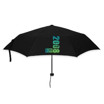 Limited Edition 2008 18th Birthday Gift - Umbrella (small) - black - Front