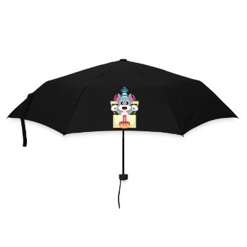Gâteau d’anniversaire chat - Parapluie standard - noir - Devant