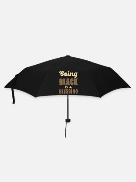 Being Black is a Blessing - Regenschirm (klein) - Schwarz