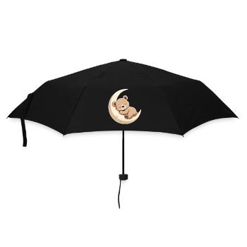 Moon cuddly bear in a dream - Umbrella (small) - black - Front