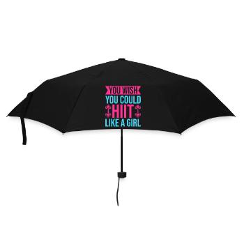 Fitness Fanatics Hiit Like A Girl Calisthenics Gym - Umbrella (small) - black - Front