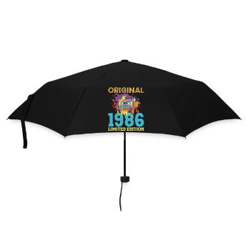 Anniversaire 40 ans 1986 Cassette Vintage Rétro - Parapluie standard - noir - Devant