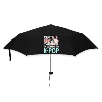 Je ne t’entends pas en écoutant de la K-Pop - Parapluie standard - noir - Devant
