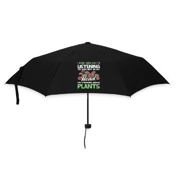 Je pense aux plantes, jardinier drôle - Parapluie standard - noir - Devant