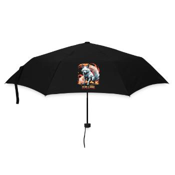 Kitsune Mythologische Kreaturen - Regenschirm (klein) - Schwarz - Vorne