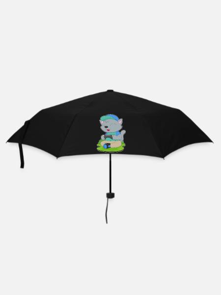 Katze Gamer Controller - Regenschirm (klein) - Schwarz