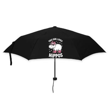 Expressions d’hippopotames Blague hippopotame Cadeau d’hippopotame - Parapluie standard - noir - Devant
