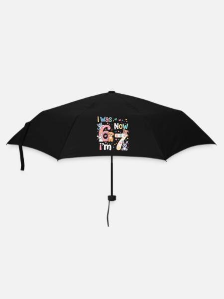 I was 6 now 7 years old - Umbrella (small) - black