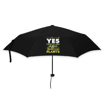 Pflanzenliebhaber Ich Brauche Alle Diese Pflanzen - Regenschirm (klein) - Schwarz - Vorne