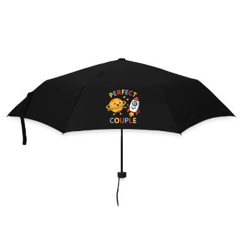 Couple Parfait : Planète et Aventure Rocket. - Parapluie standard - noir - Devant