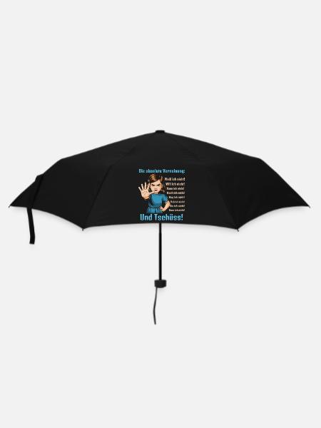Nein Sagen – Grenzen Setzen - Regenschirm (klein) - Schwarz