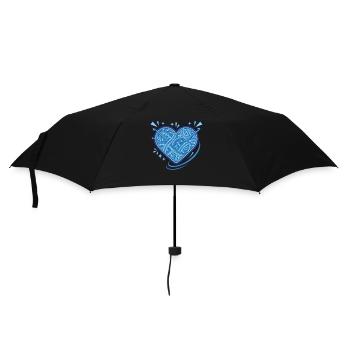 Funny Crochet Heart Yarn Lovers Crochet Hook - Umbrella (small) - black - Front