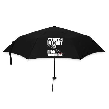 Attention Trombone Trombone Player Trombonist - Umbrella (small) - black - Front
