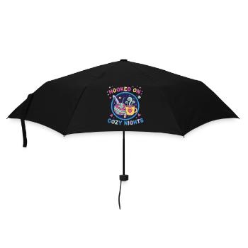 Accro aux nuits douillettes Amant du crochet Drôle - Parapluie standard - noir - Devant