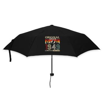 77e anniversaire février 1946 Millésime - Parapluie standard - noir - Devant