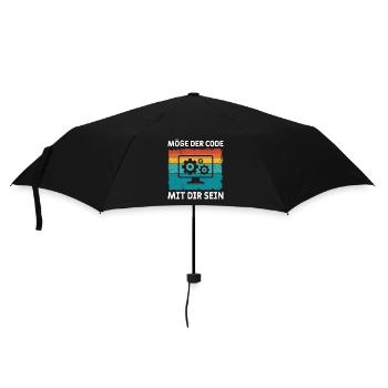 Nerd Computer MAY THE CODE BE WITH YOU FUNNY - Umbrella (small) - black - Front
