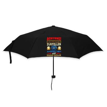 Facteurs ATTENTION ! LIVREUR RÉVISÉ - Parapluie standard - noir - Devant