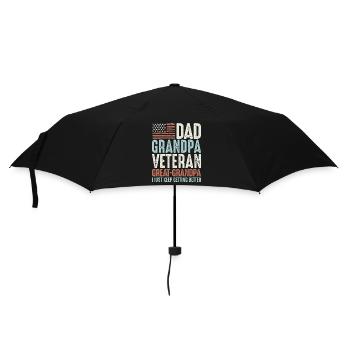 Dad Grandpa Veteran Great Grandpa I Keep Getting  - Umbrella (small) - black - Front