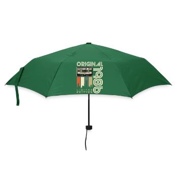 1986 Jahrgang 40. Geburtstag Geschenk Retro - Regenschirm (klein) - Flaschengrün - Vorne